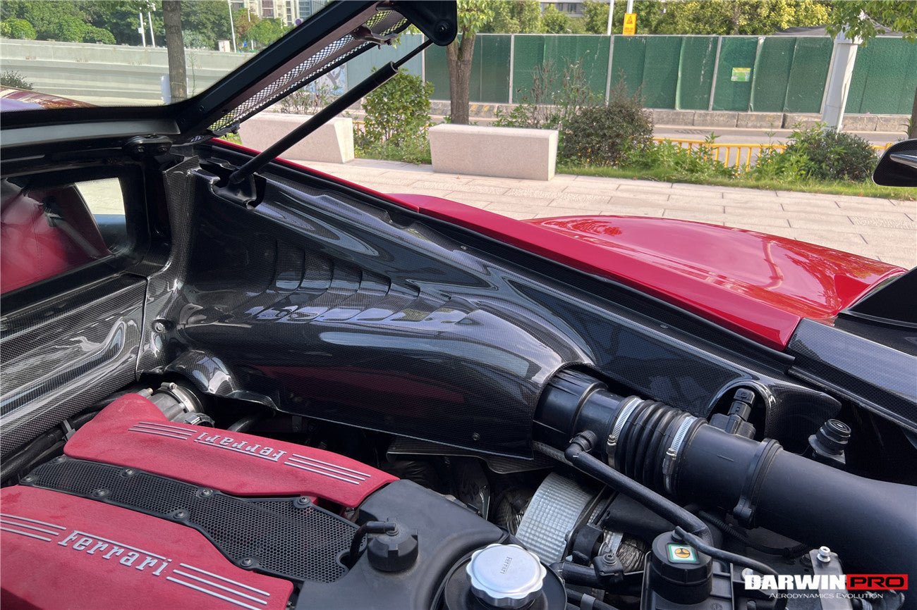 DarwinPRO Autoclave Carbon Fiber Engine Bay Panels With Heat Protection | 2015-2022 Ferrari 488 GTB/Pista/F8