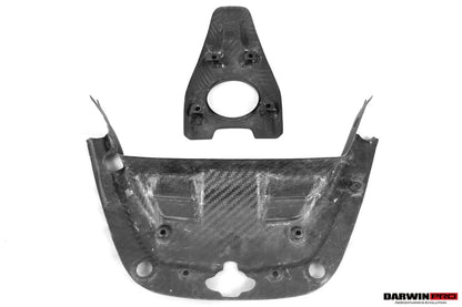 DarwinPRO 2021 - UP Ferrari SF90 Spider OE Style Autoclave Carbon Fiber Engine Bay Interior 5 Piece - 5