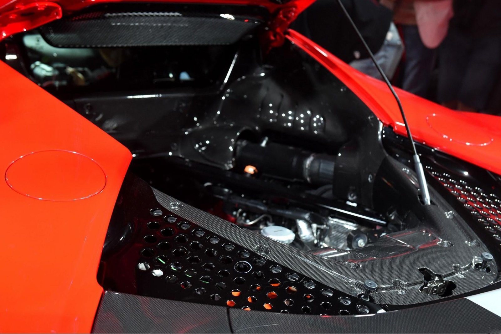 DarwinPRO 2020 - UP Ferrari SF90 Stradale OE Style Autoclave Carbon Fiber Engine Bay Interior (1 Piece) - 4