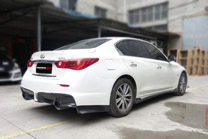 Parachoques trasero estilo EAU ROUGE para Infiniti Q50 Sedán DarwinPRO 2014-2017