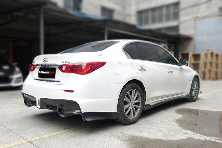 Parachoques trasero estilo EAU ROUGE para Infiniti Q50 Sedán DarwinPRO 2014-2017