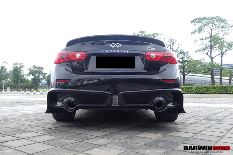 Parachoques trasero estilo EAU ROUGE para Infiniti Q50 Sedán DarwinPRO 2014-2017