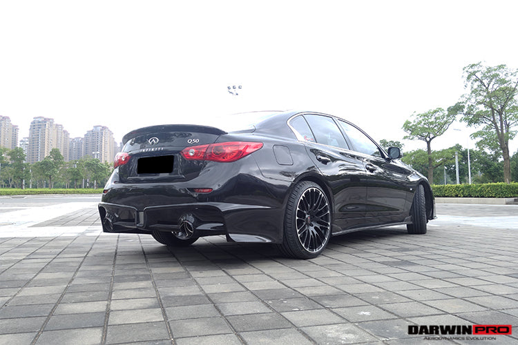 Parachoques trasero estilo EAU ROUGE para Infiniti Q50 Sedán DarwinPRO 2014-2017