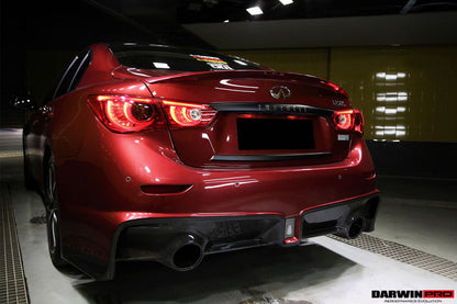Parachoques trasero estilo EAU ROUGE para Infiniti Q50 Sedán DarwinPRO 2014-2017