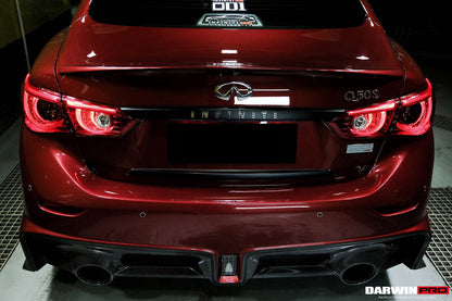 Parachoques trasero estilo EAU ROUGE para Infiniti Q50 Sedán DarwinPRO 2014-2017