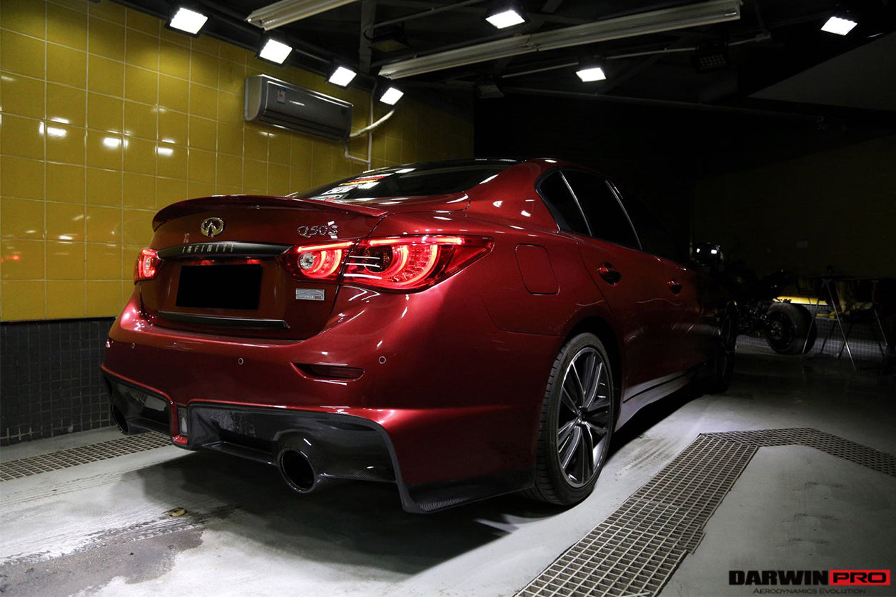 Parachoques trasero estilo EAU ROUGE para Infiniti Q50 Sedán DarwinPRO 2014-2017