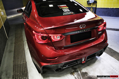 Parachoques trasero estilo EAU ROUGE para Infiniti Q50 Sedán DarwinPRO 2014-2017