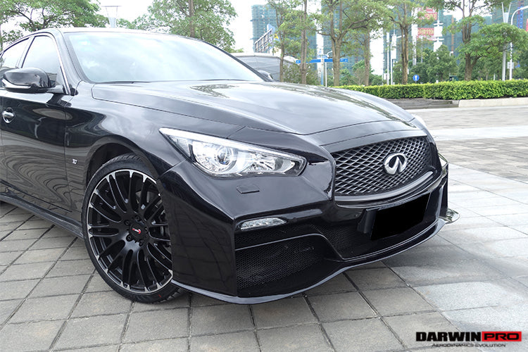 Parachoques delantero estilo EAU ROUGE para Infiniti Q50 Sedán Darwinpro 2014-2022