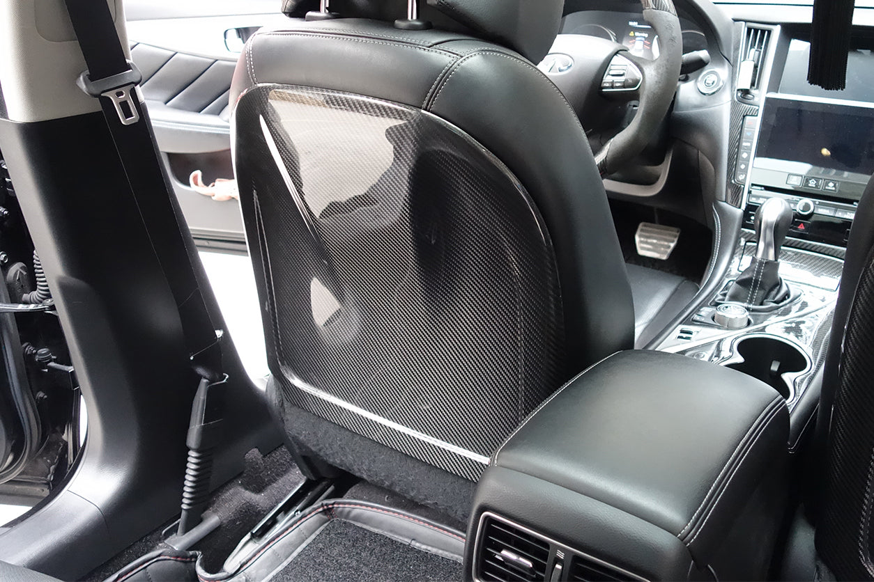 Reemplazo de respaldo de fibra de carbono seco para Infiniti Q50 Sedán DarwinPRO 2014-2022