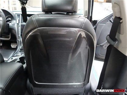 Reemplazo de respaldo de fibra de carbono seco para Infiniti Q50 Sedán DarwinPRO 2014-2022