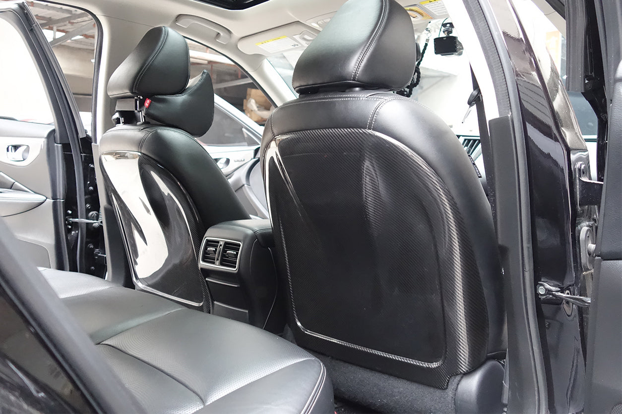 Reemplazo de respaldo de fibra de carbono seco para Infiniti Q50 Sedán DarwinPRO 2014-2022