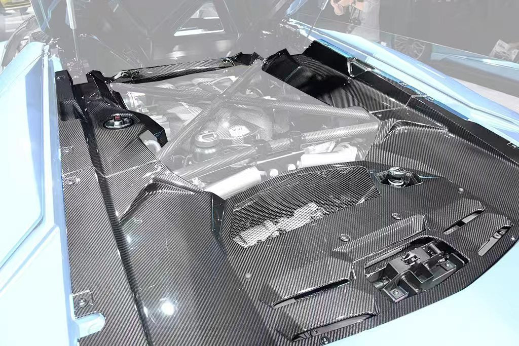 DarwinPRO Carbon Fiber Engine Bay Cover Interior Replacement | 2011-2016 Lamborghini Aventador LP700 Coupe
