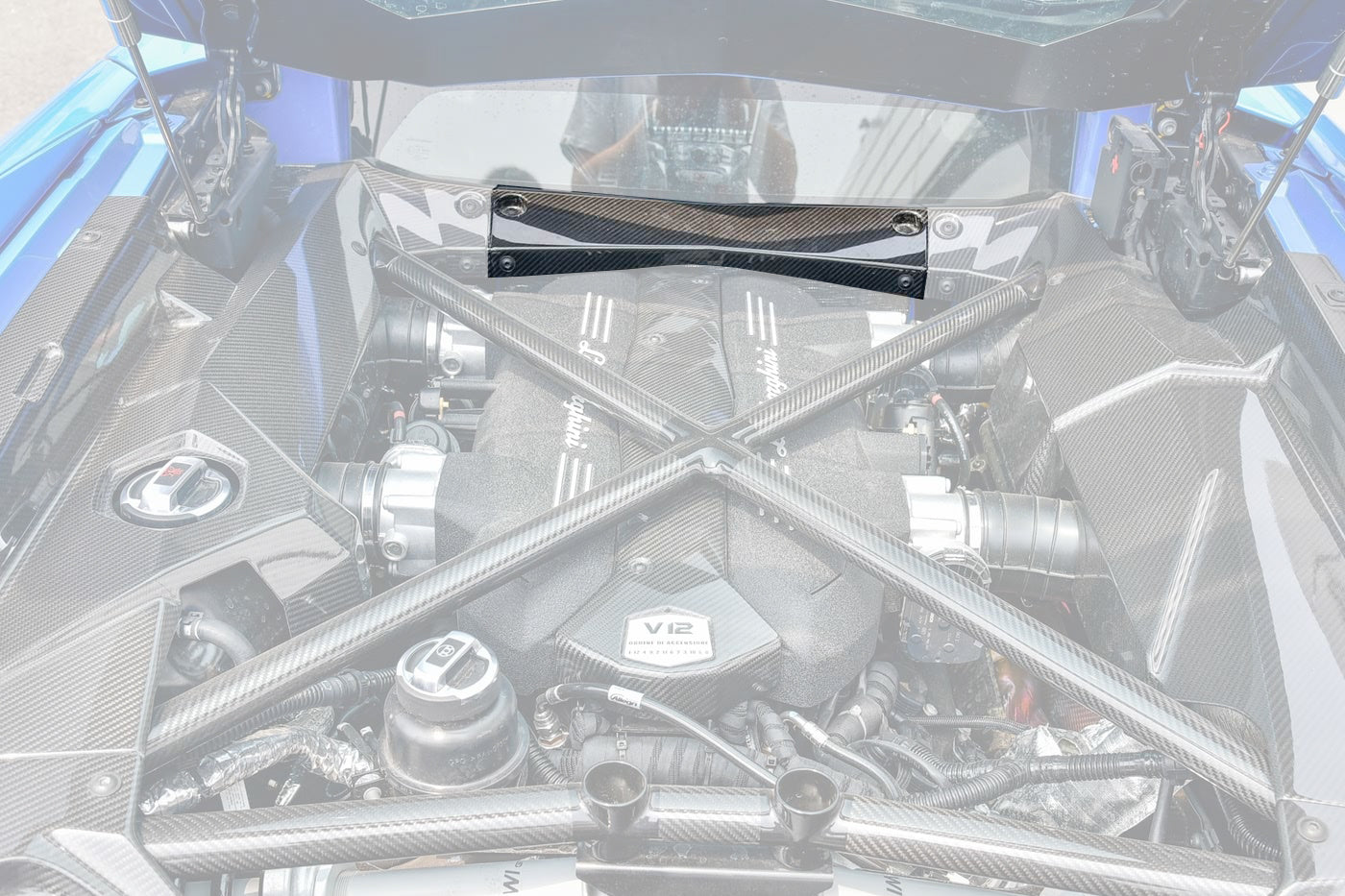 Reemplazo de la cubierta del compartimento del motor de fibra de carbono DarwinPRO 2011-2016 Lamborghini Aventador LP700 Coupe