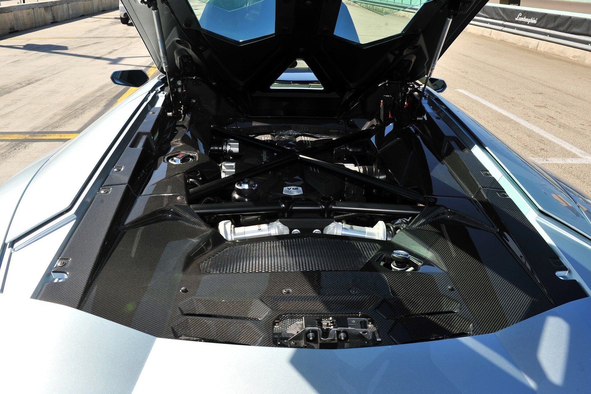 DarwinPRO 2013-2016 Lamborghini Aventador LP700 Roadster Carbon Fiber Engine Bay Panels Replacement