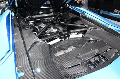 DarwinPRO 2013-2016 Lamborghini Aventador LP700 Roadster Carbon Fiber Engine Bay Panels Replacement