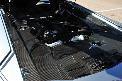 DarwinPRO Carbon Fiber Engine Bay Trim Cover Rear Replacement | 2011-2016 Lamborghini Aventador LP700 Coupe