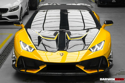DarwinPRO 2019-2023 Lamborghini Huracan EVO 4WD ONLY BKSS Style Carbon Front Bumper Canards