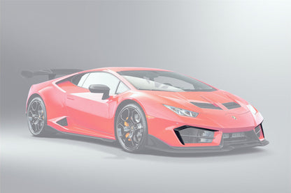 2016-2019 Lamborghini Huracan LP580 Carbon Fiber Front Bumper Canards DarwinPRO (BKSS) (CF5556BKSS580-FBCRD)
