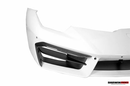 2016-2019 Lamborghini Huracan LP580 Carbon Fiber Front Bumper Canards DarwinPRO (BKSS) (CF5556BKSS580-FBCRD)