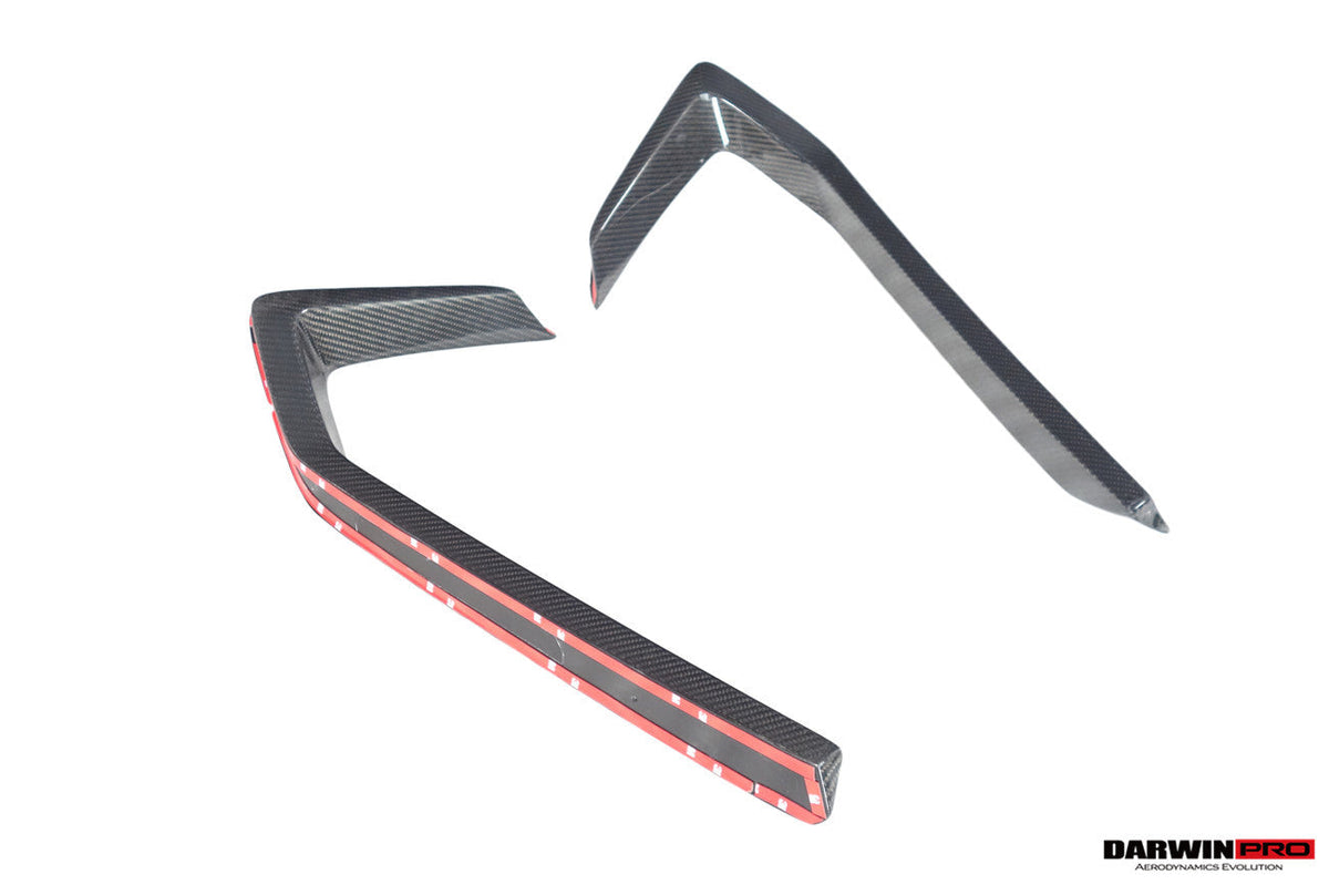 2016-2019 Lamborghini Huracan LP580 Carbon Fiber Front Bumper Canards DarwinPRO (BKSS) (CF5556BKSS580-FBCRD)