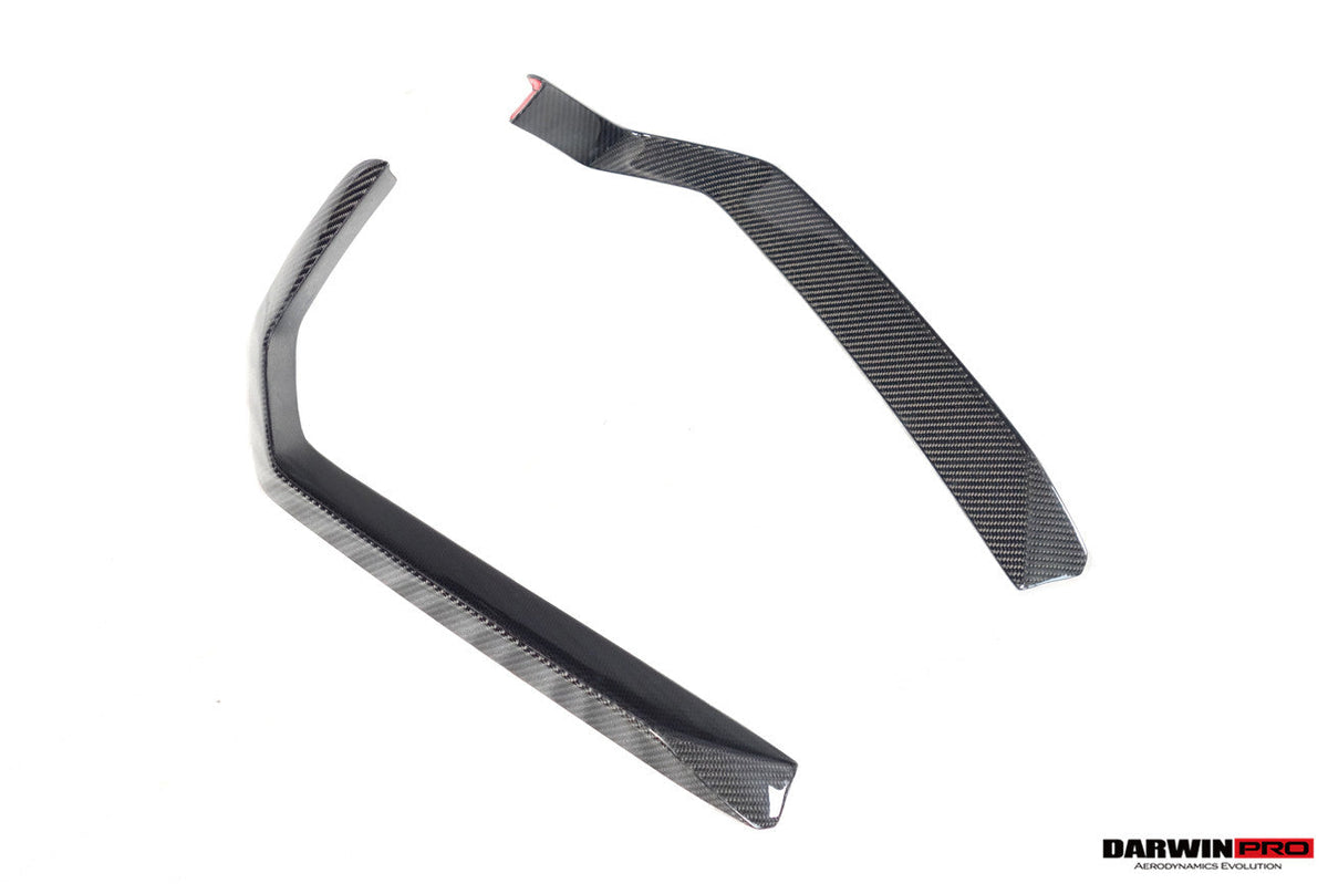 2016-2019 Lamborghini Huracan LP580 Carbon Fiber Front Bumper Canards DarwinPRO (BKSS) (CF5556BKSS580-FBCRD)