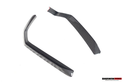 2016-2019 Lamborghini Huracan LP580 Carbon Fiber Front Bumper Canards DarwinPRO (BKSS) (CF5556BKSS580-FBCRD)