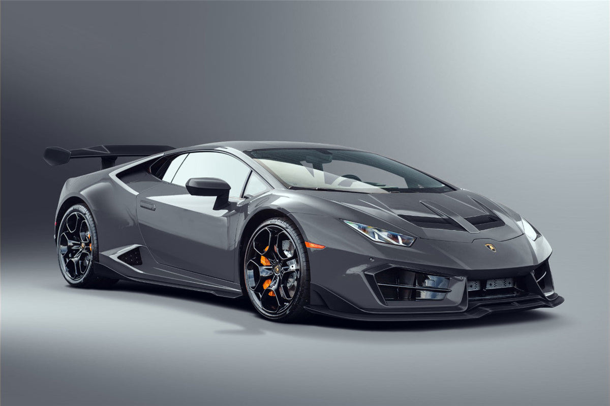 2016-2019 Lamborghini Huracan LP580 Carbon Fiber Front Lip Splitter DarwinPRO (BKSS) (CF5556BKSS580-FL)