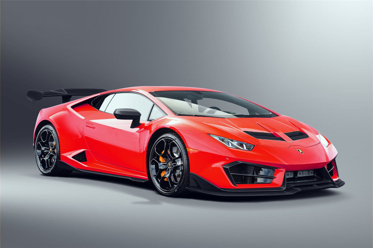 2016-2019 Lamborghini Huracan LP580 Carbon Fiber Front Lip Splitter DarwinPRO (BKSS) (CF5556BKSS580-FL)