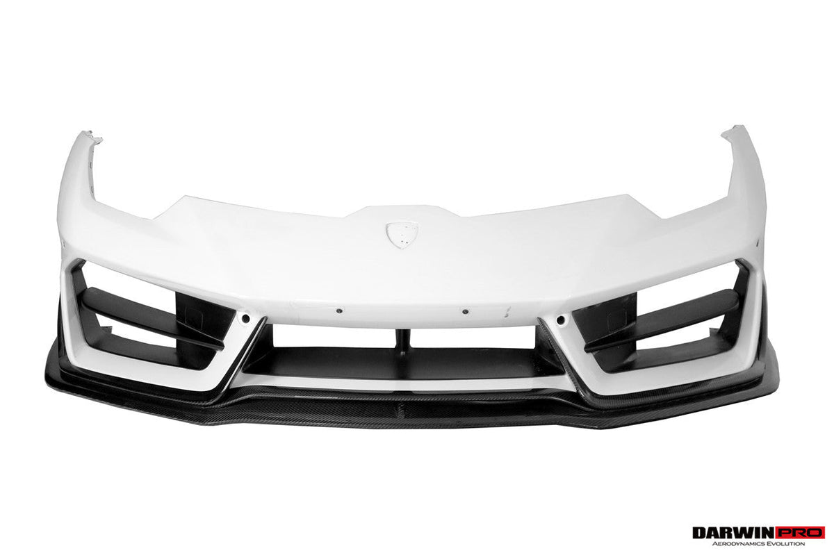 2016-2019 Lamborghini Huracan LP580 Carbon Fiber Front Lip Splitter DarwinPRO (BKSS) (CF5556BKSS580-FL)