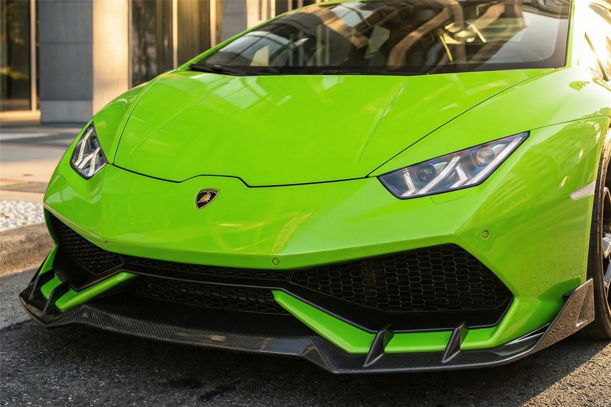 DarwinPRO AO Style Carbon Fiber Front Lip | 2015-2020 Lamborghini Huracan LP610
