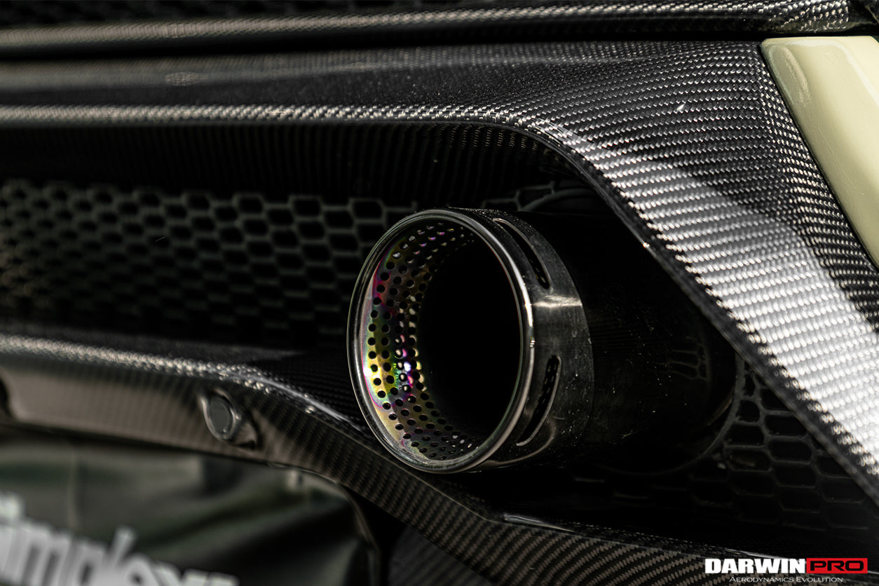 Parrilla de escape de parachoques trasero de carbono seco DarwinPRO para Lamborghini Huracan Performante 2017-2020