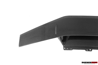 DarwinPRO 2015-2025 Lamborghini Huracan LP610 & LP580 & EVO Tecnica Style Dry Carbon Fiber Trunk Spoiler Wing