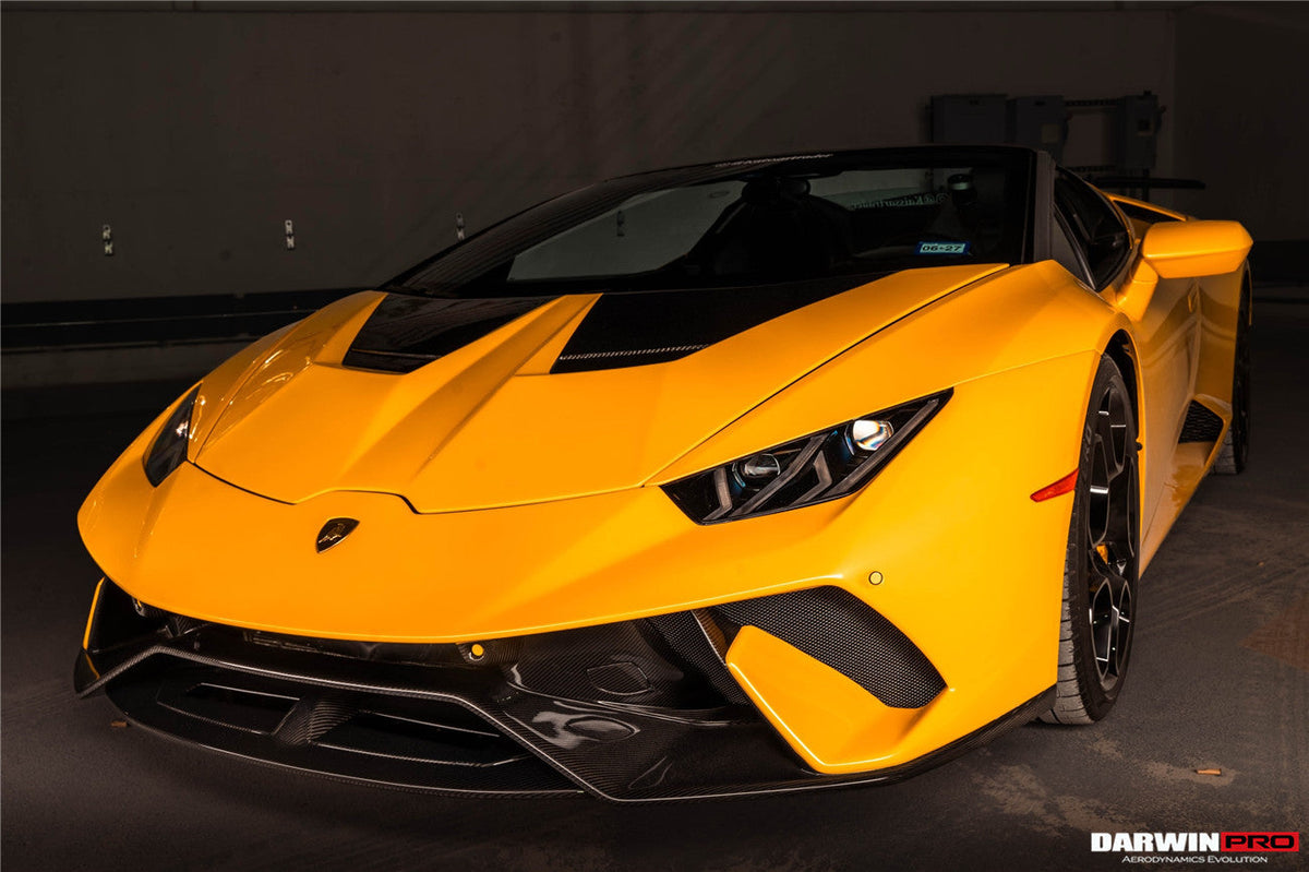 DarwinPRO 2015-2025 Lamborghini Huracan LP610 & LP580 & EVO & Tecnica Performante Style Partial Carbon Front Bumper