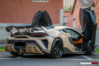 DarwinPRO Darwinpro 2015-2021 McLaren 540c & 570s BKSS Style Rear Bumper and Wing and Engine Trunk and Exhaust