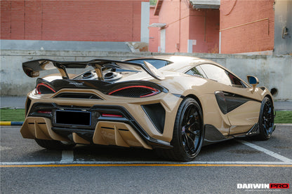 DarwinPRO Darwinpro 2015-2021 McLaren 540c & 570s BKSS Style Rear Bumper and Wing and Engine Trunk and Exhaust
