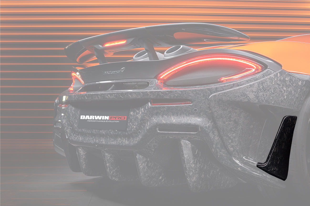 DarwinPRO Carbon Fiber Rear Bumper Side Canards | 2018-2021 McLaren 600lt