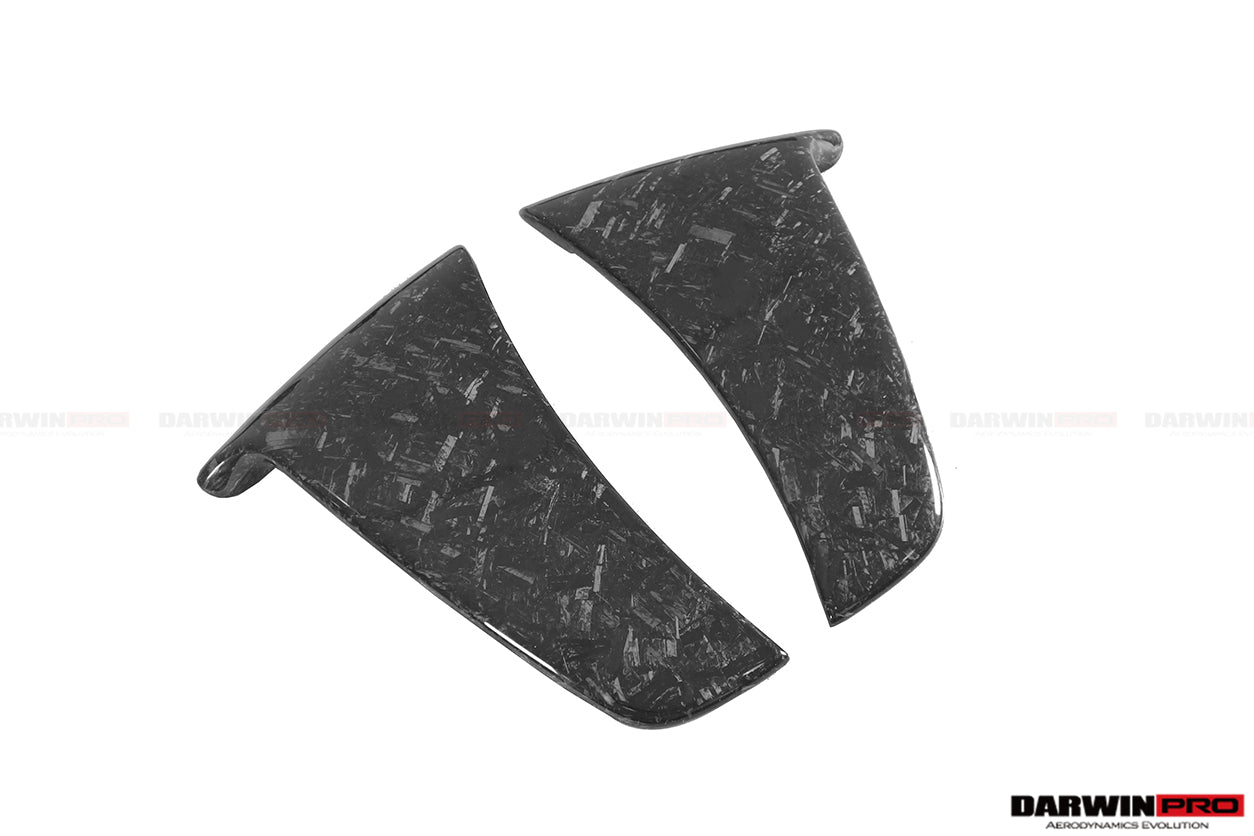 DarwinPRO Carbon Fiber Rear Bumper Side Canards | 2018-2021 McLaren 600lt