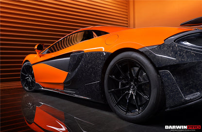 DarwinPRO Carbon Fiber Rear Bumper Side Canards | 2018-2021 McLaren 600lt