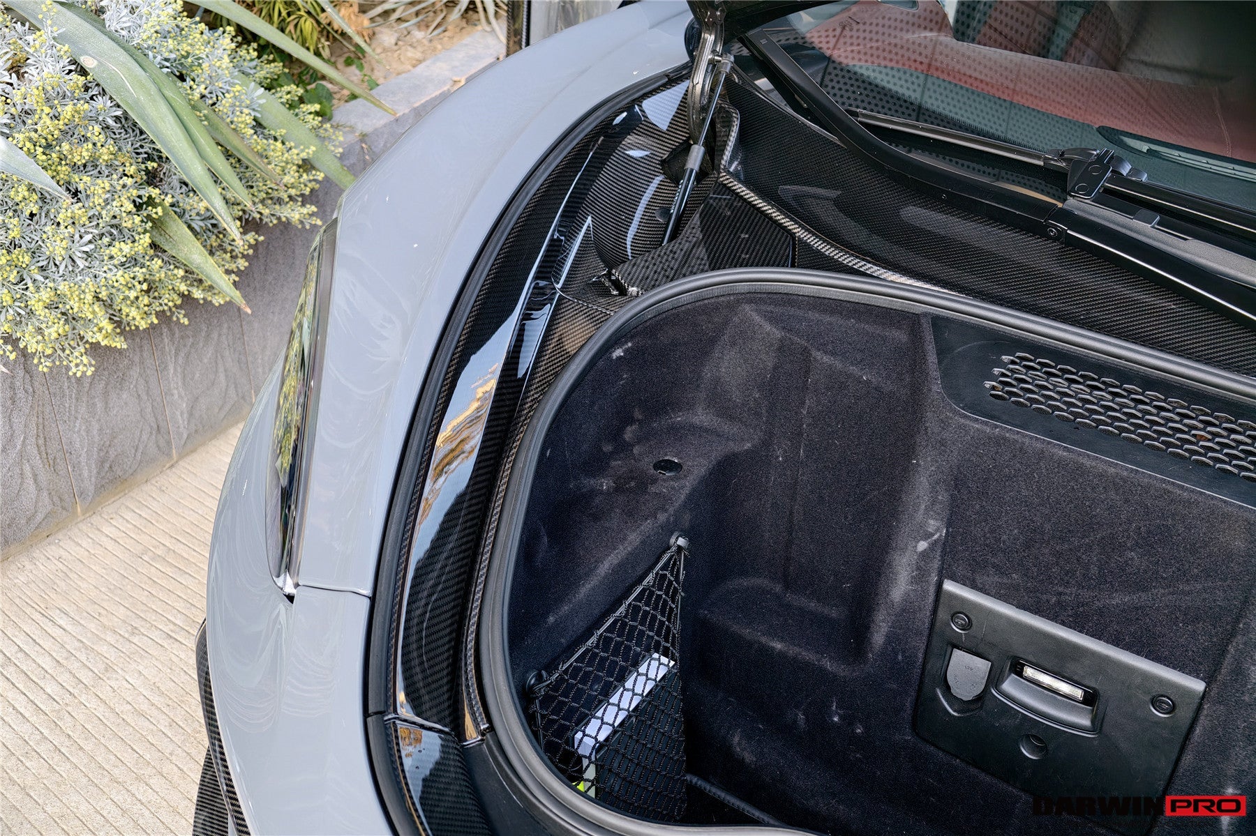 DarwinPRO 2019-UP McLaren GT OEM Style Autoclave Carbon Fiber Front Trunk Opening Surround Trim Set | Fits GT, GTS