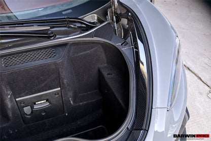 DarwinPRO 2019-UP McLaren GT OEM Style Autoclave Carbon Fiber Front Trunk Opening Surround Trim Set | Fits GT, GTS