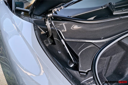 DarwinPRO 2019-UP McLaren GT OEM Style Autoclave Carbon Fiber Front Trunk Opening Surround Trim Set | Fits GT, GTS