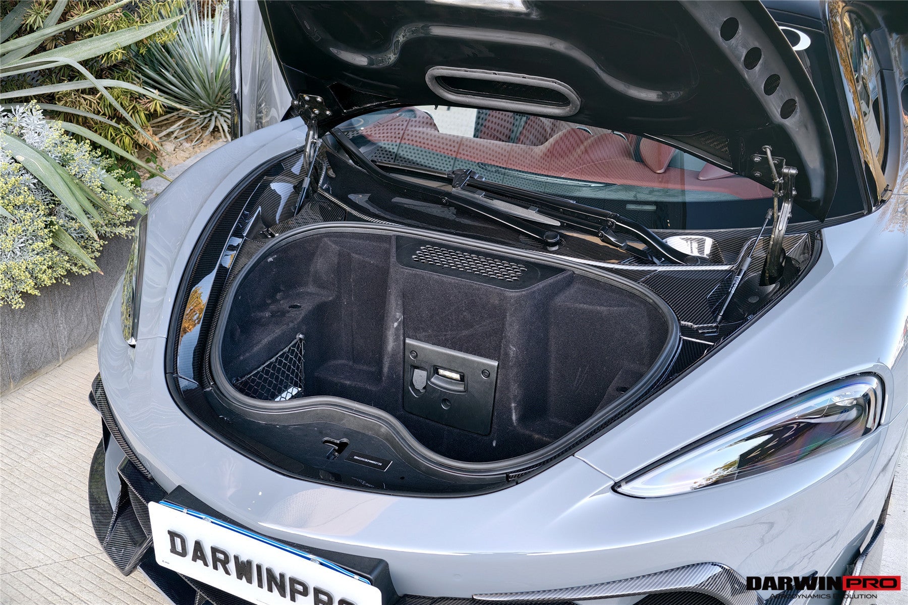 DarwinPRO 2019-UP McLaren GT OEM Style Autoclave Carbon Fiber Front Trunk Opening Surround Trim Set | Fits GT, GTS