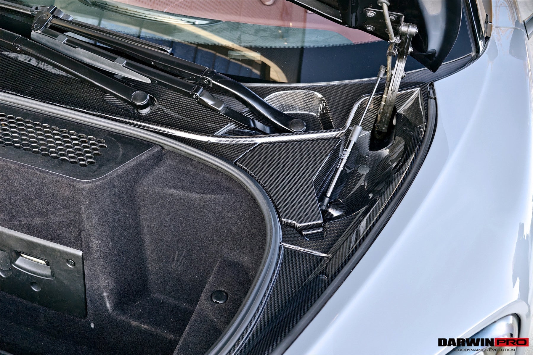 DarwinPRO 2019-UP McLaren GT OEM Style Autoclave Carbon Fiber Front Trunk Opening Surround Trim Set | Fits GT, GTS