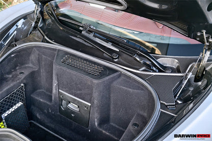 DarwinPRO 2019-UP McLaren GT OEM Style Autoclave Carbon Fiber Front Trunk Opening Surround Trim Set | Fits GT, GTS