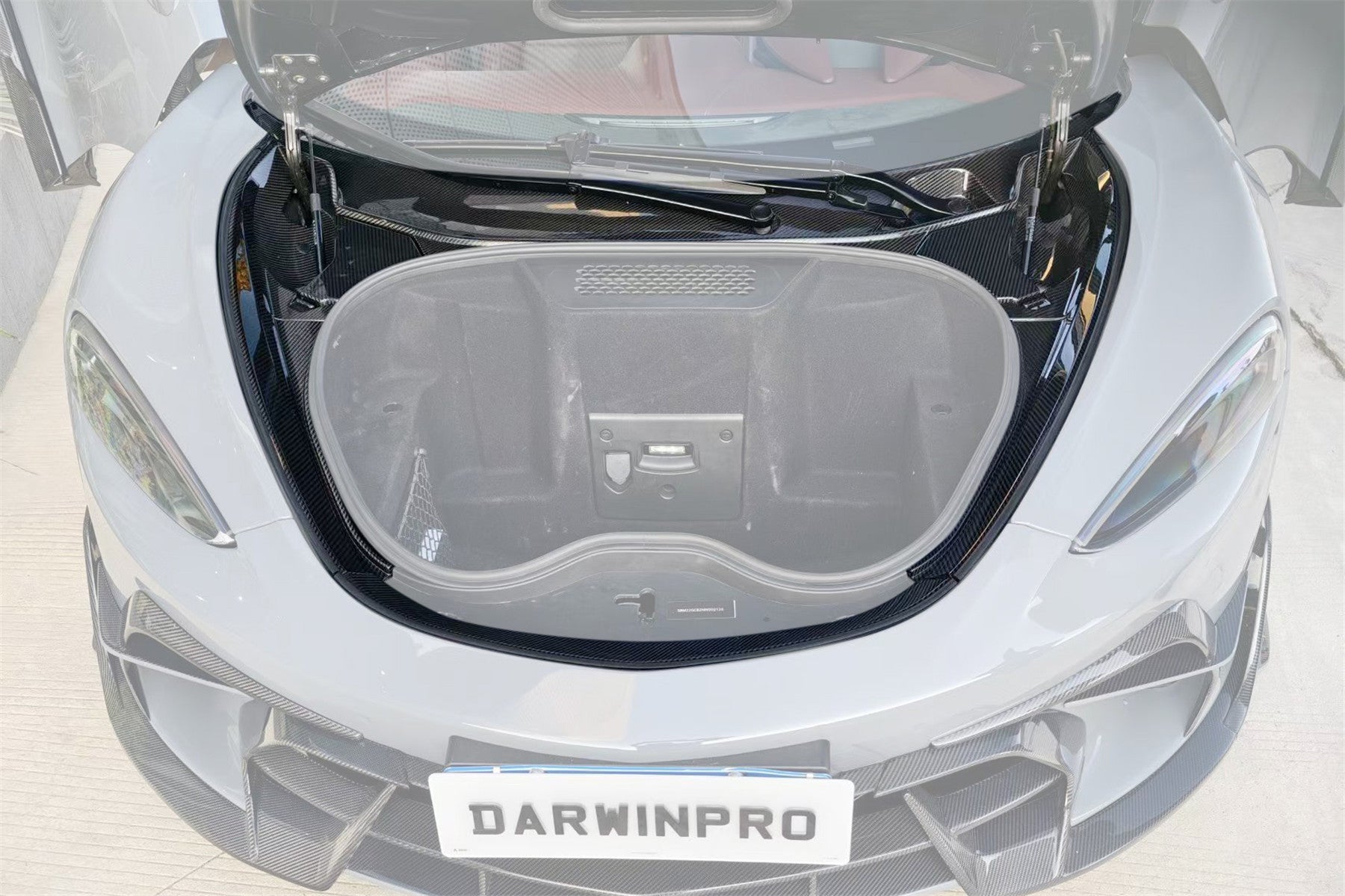 DarwinPRO 2019-UP McLaren GT OEM Style Autoclave Carbon Fiber Front Trunk Opening Surround Trim Set | Fits GT, GTS