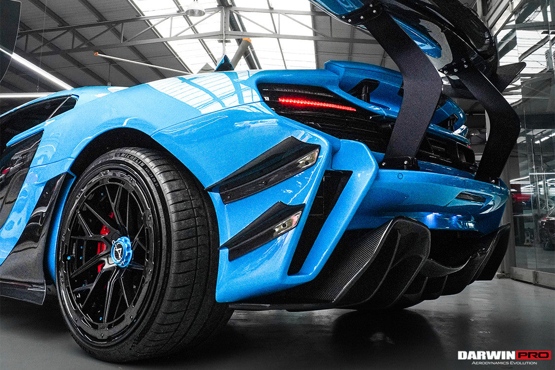 DarwinPRO 2011-2017 McLaren MP4 12C 650S Rebel Performance Style Partial Carbon Fiber Rear Bumper