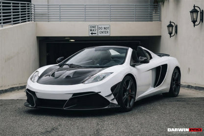 Parachoques delantero DarwinPRO Rebel Performance Style de fibra de carbono parcial con borde | McLaren MP4, 12C (2011-2014)