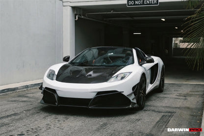 Parachoques delantero DarwinPRO Rebel Performance Style de fibra de carbono parcial con borde | McLaren MP4, 12C (2011-2014)