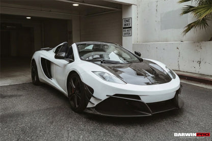 Parachoques delantero DarwinPRO Rebel Performance Style de fibra de carbono parcial con borde | McLaren MP4, 12C (2011-2014)