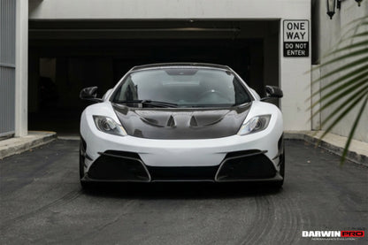 Parachoques delantero DarwinPRO Rebel Performance Style de fibra de carbono parcial con borde | McLaren MP4, 12C (2011-2014)